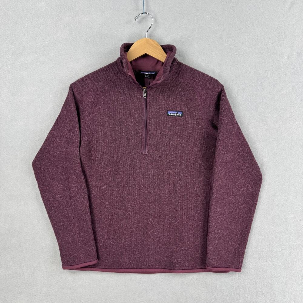 Patagonia Better Sweater Womens Medium Purple Fleece 1/4 Zip Pullover Outdoor